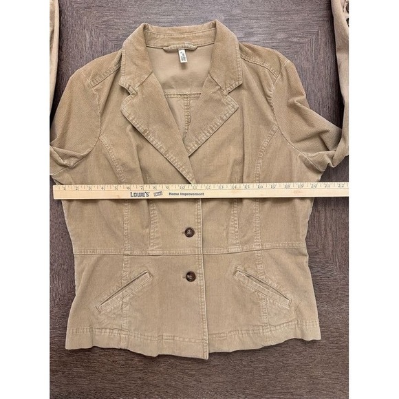 Vintage St. John's Bay Stretch Tan Corduroy Blazer Jacket XL Cotton Spandex - Picture 5 of 10